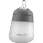Nanobebe Силиконова бутилка Nanobebe - Flexy, 270 ml, сива (31007) - baby