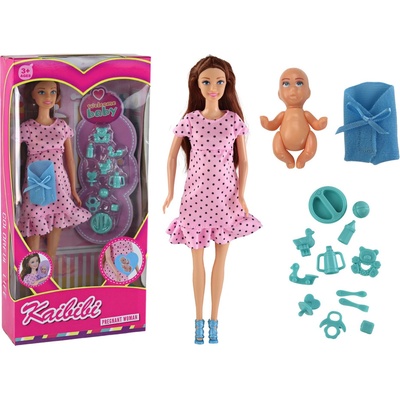 Lean Toys Doplnky k ružovým šatám pre tehotnú mamičku Baby Doll