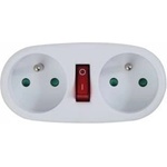 Esperanza elec. socket splitter 2 sockets switch white