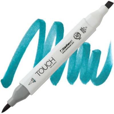 Lihová fixa TOUCH oboustranná Brush & Chisel, Indian blue (B64)