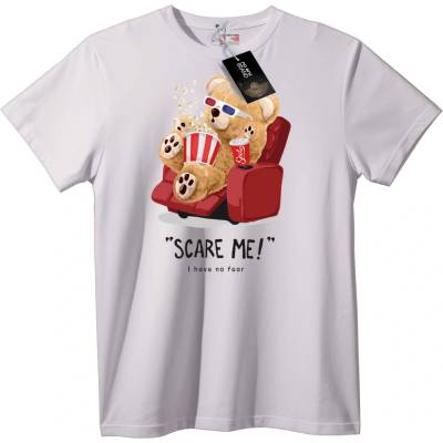 NOONEBRAND Тениска 3D Мечок Нощ на филма - 2XL, Black