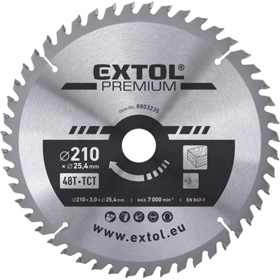 Kotouč pilový s SK plátky, ⌀210x3,0x25,4mm, 48T EXTOL PREMIUM