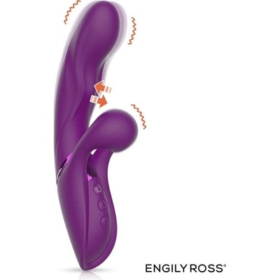 Engily Ross Garlet silikónový vibrátor na bod G a klitoris 22,2 x 3,4 cm