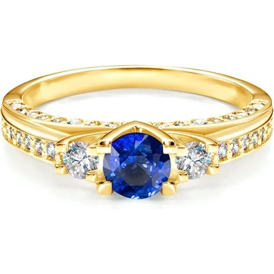 SAVICKI Пръстен Heart of the Ocean: злато, син сапфир