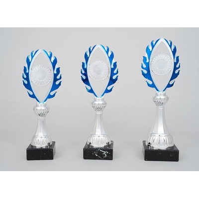 Stříbrnomodrý pohár plaketa 28 32 cm 28 cm – Zboží Dáma