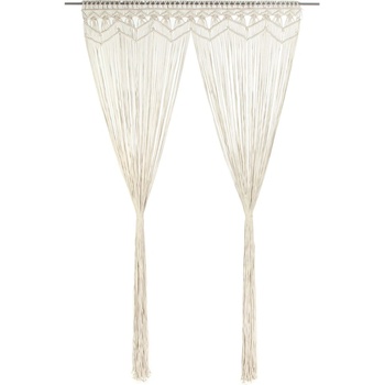 Image 1 of vidaXL Завеса макраме, 140x240 см, памук (323976)