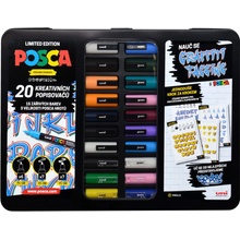 Posca sada popisovačů PC-1M/PC-3M/PC-5M Graffitti mix barev 20 ks