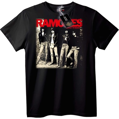 NOONEBRAND Тениска Ramones Rocket to Russia - M, White