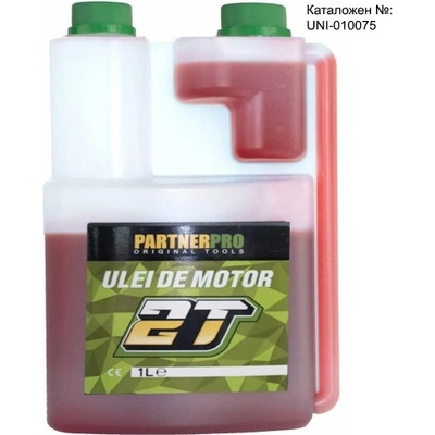 PARTNER Pro Масло за двутактов двигател, 1 л, червено, с дозатор, PARTNERPro (UNI-010075)
