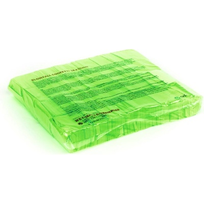 Tcm Fx Pomalu padající obdélníkové konfety 55x18mm neonové zelené UV