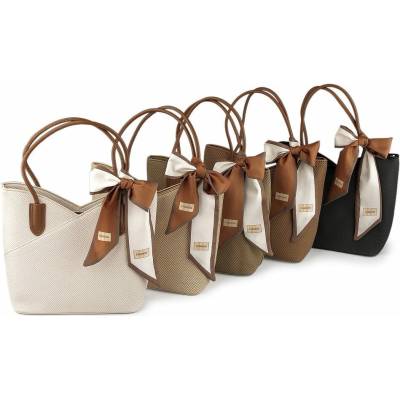 Dámská kabelka se šátkem 27x22 cm střední 3 zelená khaki