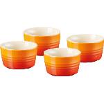 Le Creuset Формички за печене и сервиране Le Creuset 8 см огненооранжеви 4 бр (79109100900000)