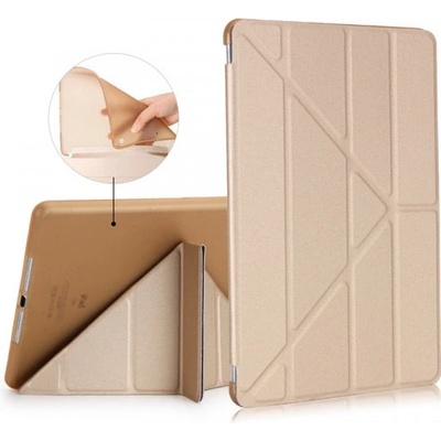 SES 2v1 Smart flip cover + zadní silikonový ochranný obal Apple iPad Air 4 10.9 2020 zlatý 7987