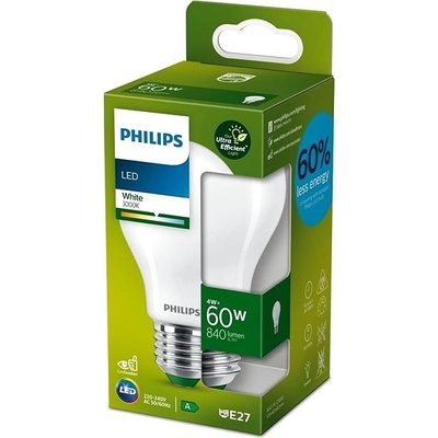 Philips LED 4 60 W, E27, 3000 K, mliečna, A