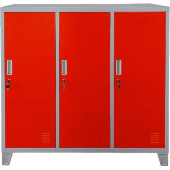 Carmen Метален шкаф Carmen CR-1603 E JZ - сив-червен