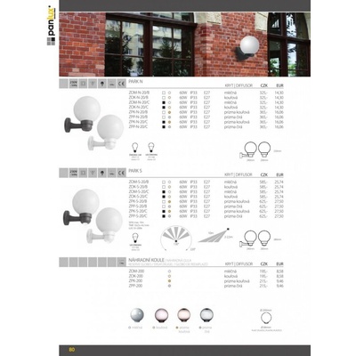 Panlux PARK ZOK-S-20/C – Zboží Dáma