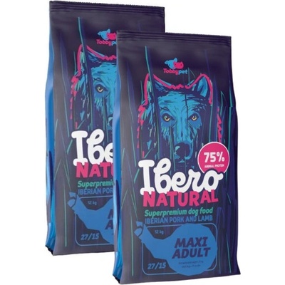 Ibero Natural Adult Dog Maxi Pork & Lamb 2 x 12 kg