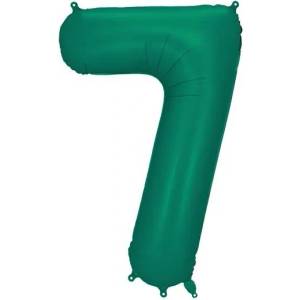 Party Deco Фолиев Балон - Цифра, 86 см, Тъмнозелено - 7 (fb1s-7-012b)