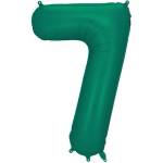 Party Deco Фолиев Балон - Цифра, 86 см, Тъмнозелено - 7 (fb1s-7-012b)