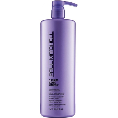 Paul Mitchell Platinum Blonde Shampoo Brighten Blonde Gray or White Hair 1000 ml