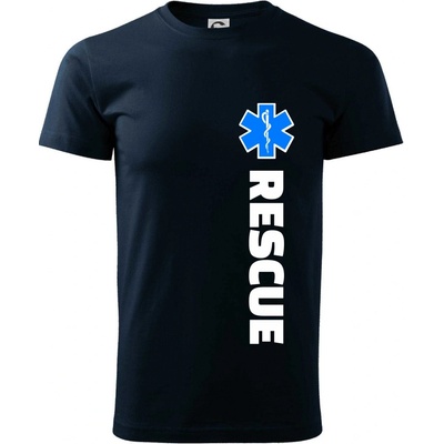 Rescue pro záchranáře klasické pánské triko námořní modrá velmi tmavá téměř černá