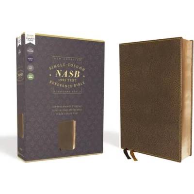 Nasb, Single-Column Reference Bible, Leathersoft, Brown, 1995 Text, Comfort Print | Zondervan