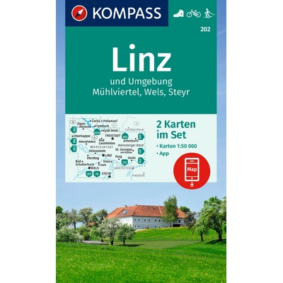 202 Linz und Umgebung, Mühlviertel, Wels, Steyr 1: 50 000 KOMPASS