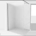 Mexen Kioto душ кабина Walk-in 120 x 200 см, матово стъкло 8 мм, пистолетен метал - 800-120-101-95-30 (800-120-101-95-30)