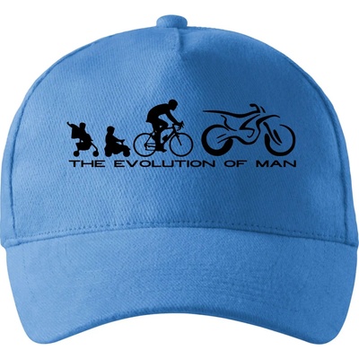 Evolution of man Enduro so zahnutým šiltom a látkovou sponou Svetlomodrá