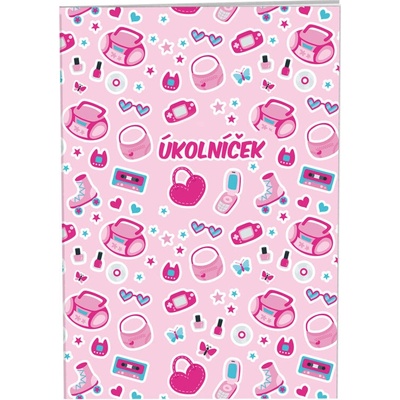 Stil Úkolníček Pinky A6 s rozvrhem hodin