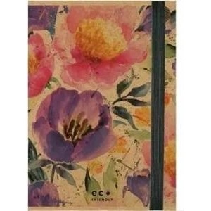 Ecolux A4 wing briefcase with elastic band Passion Flowers MIX
