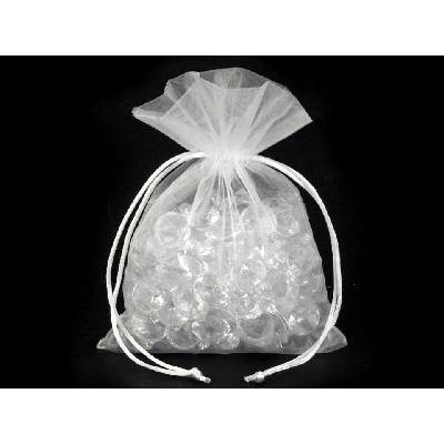 Dárkový pytlík 13x18 cm organza - bílá (10 ks)