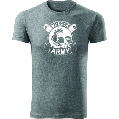 Dragowa fitness tričko muscle army Original sivé