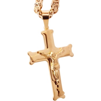 HARAHU Верижка с Кръст jc - 38714 - Златна / 70см kp38714 (jc-38714)