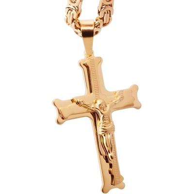 HARAHU Верижка с Кръст jc - 38714 - Златна / 70см kp38714 (jc-38714)