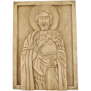 Дърворезбована икона на Свети Мина (5439)