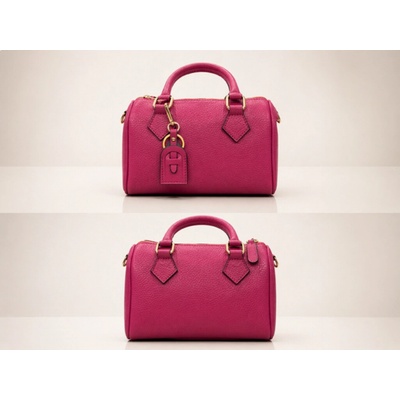 Max Original Leather Dámska kožená kabelka fuchsia 1