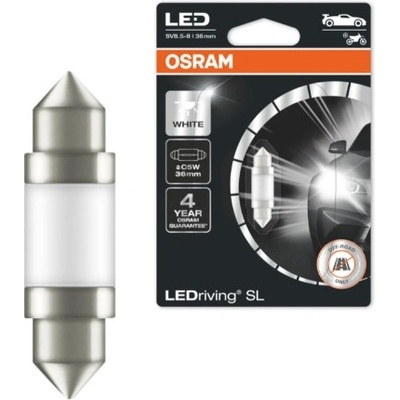 OSRAM АВТОМОБИЛНА LED ЛАМПА 6418DWP-01B 0, 6W 12V C5W 36mm 6000K SV8.5-8 OSRAM (206500205)