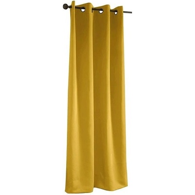 Mybesthome Sierra Blackout Zatemňovací závěs s kroužky, 135 × 250 cm, mustard/hořčicová, 1 ks