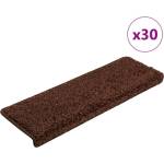 vidaXL Изтривалки за стълби, 30 бр. , 65x21x4 см, кафяви, с правоъгълен кант (B.V.)