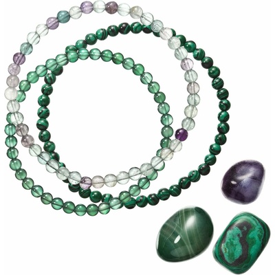 PAVONA Náramky s minerálnymi kameňmi malachit, fluorit, green achát 43043.3 zelený