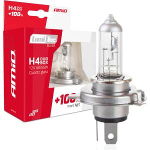 Комплект от 2бр. халогенни крушки H4 12V 60/55W LumiTec SILVER +100% бяла светлина