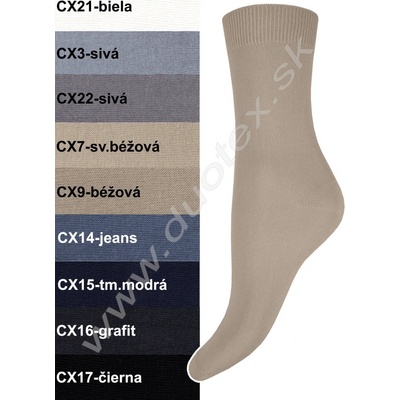 Duotex Bavlnené ponožky Bana CX14 jeans