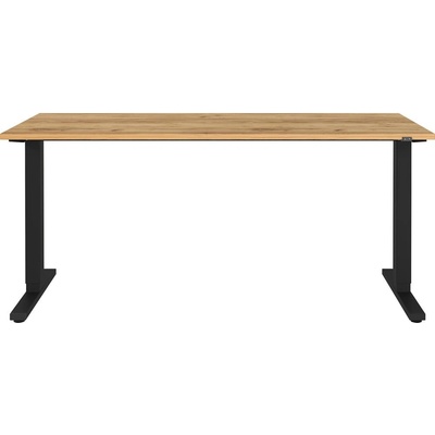 Germania Pracovní stůl s deskou v dubovém dekoru 80 x 160 cm Lissabon – Germania - přírodní/černá