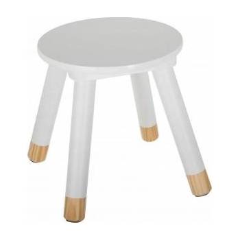 Atmosphera Stool for CHILDREN - four-legged stool, height: 26 cm, Ø 24 cm, white