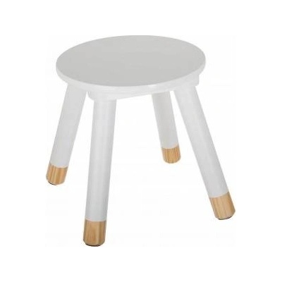 Atmosphera Stool for CHILDREN - four-legged stool, height: 26 cm, Ø 24 cm, white
