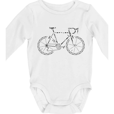 Bicykel názvy Body dojčenské s dlhým rukávom dlouhý rukáv biele