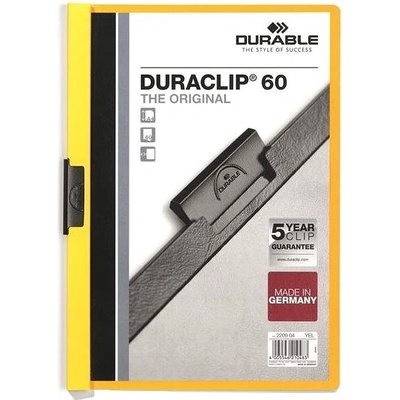 Durable Duraclip A4 60 žlutá