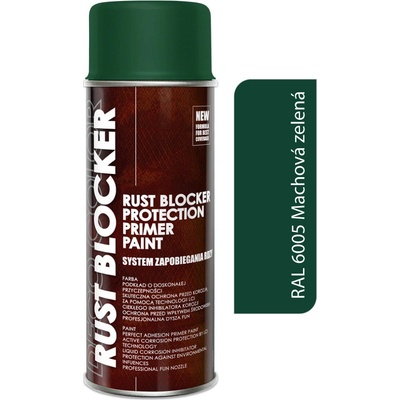 Deco Color Rust Blocker machová zelená RAL 6005 400ml priamo na hrdzu