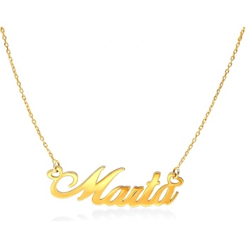 SAVICKI Kолие с име Марта: жълто злато
